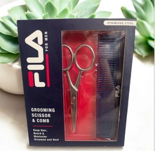 FILA Grooming Scissors and Comb Stainless Steel FILA FOR MEN NEW IN BOX - $12.38