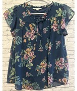 Women’s Juniors Lauren Conrad LC Floral Cap Sleeve Top Size XS - $11.30