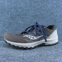 Saucony Trail Men Sneaker Shoes Gray Fabric Lace Up Size 11.5 Medium - £21.80 GBP