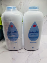 2 JOHNSON&#39;S 22oz Soothing Aloe and Vitamin E Baby Powder New Sealed - £11.51 GBP