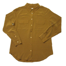 NWT Equipment Slim Signature in Bronze Washed Silk Button Down Shirt L $214 - £85.77 GBP