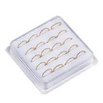New 20pcs Gold Color Twist Rounded Women Nose Ring Vintage Personality Nose Nail - £9.18 GBP