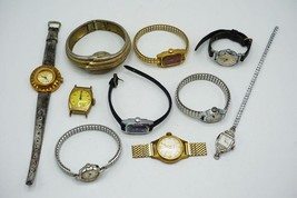 Lot Of 10 Ladies Wristwatches Mechanical Winder Watch Parts Repair - £35.03 GBP