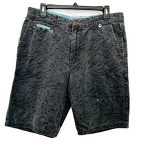 Modern Amusement Mens Size 32 Charcoal Gray Animal Print Cotton Bermuda Shorts - £11.91 GBP