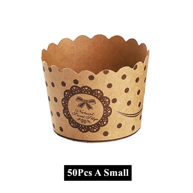 50 Pcs Cupcake Paper Cups Wrapper Baking Cake Cup Bakery Party Supplies Wedding  - £8.33 GBP