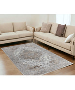 5&#39; X 8&#39; Brown Oriental Area Rug - £173.35 GBP