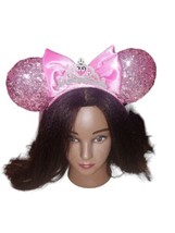 Disney Cruise Line Bibbidi Boutique Sparkle Pink Girls Ears Headband Veil NWT - £22.31 GBP