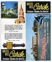 Hotel Del Caribe Brochure Cartagena Columbia 1960&#39;s - $13.86