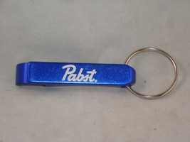 NEW Pabst Blue Ribbon Beer Bottle Opener Keychain Blue Metal - £5.44 GBP
