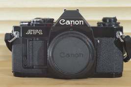 Rare Black Canon AV1 35mm SLR Camera (Body Only)  Fantastic condition - £145.57 GBP
