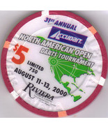 2000 31st Annual ACCUDART $5 Ltd 750 Riviera Hotel Casino Chip, vintage - $27.27 CAD