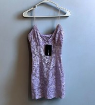 Fashion Nova Sexy Embrace The Lace Lilac Lavender Sheer Lace Dress Sz XS NWT - £17.02 GBP