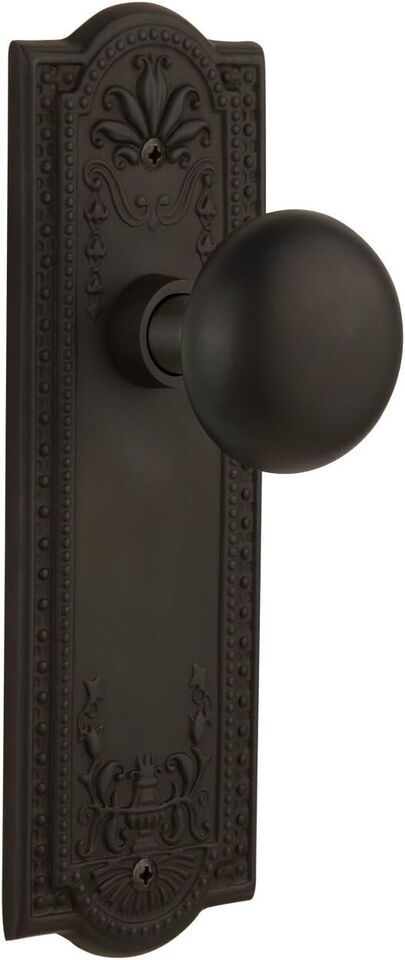 Meadows Plate with New York Knob, Single Dummy, Rubbed Bronze [Nostalgic... - $50.00