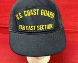 US Coast Guard Far East Section Made In USA Snap Back Mesh Trucker VTG H... - $19.79