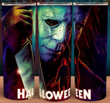 Halloween Michael Myers Horror Slasher with Knife Reflection Cup Tumbler  20oz - £15.94 GBP