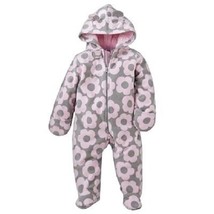 Girl Carters Snowsuit Pram Bunting Outerwear Jacket 6M Ears Pink Grey Floral NWT - £15.18 GBP
