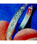 EARTH MINED DIAMOND Deco Wedding Band Gatsby era Antique Platinum Eterni... - $1,325.25