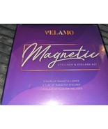 Velamo Magnetic Eyeliner &amp; Eyelashes Kit 5 Pairs of Lashes &amp; 2 Tubes of ... - £9.26 GBP