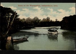 1920 SCENE on the WAPSIPINICON Independence IOWA * posted message 1c stamp - $4.95