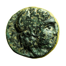 Ancient Greek Coin Neandria Troas AE10mm Apollo / Barley Corn &amp; Grape 00680 - £17.02 GBP