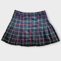 POLO RALPH LAUREN navy plaid pleated wool mini skirt size 6 preppy academia - $35.00