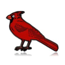 Red Cardinal Bird Hard Enamel Pin - £7.95 GBP
