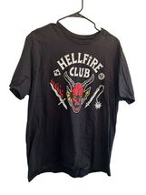 Men's Stranger Things Hellfire Club Graphic Tee T-Shirt Size XL Black - $17.10