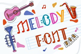 Melody Font | Music Font | Music Note Font | Sheet Music Font | Sweet Soul Font  - £7.99 GBP