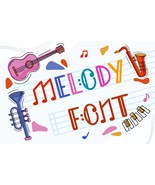 Melody Font | Music Font | Music Note Font | Sheet Music Font | Sweet So... - £7.59 GBP