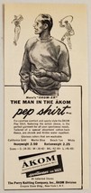 1946 Print Ad AKOM Sportswear for Men Pep Shirt Perry Knitting New York,NY - £7.41 GBP