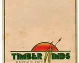 Timber Winds Restaurant Menu Gatlinburg Tennessee 1990&#39;s - $17.82