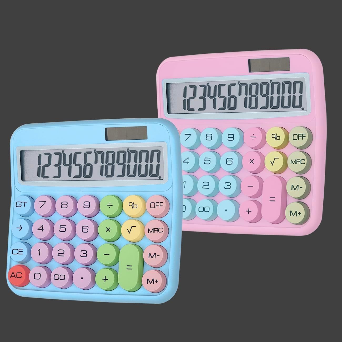 Desktop Calculator With 12 Digit Large Lcd Display And, Pack Of 2, Blue ... - $41.99