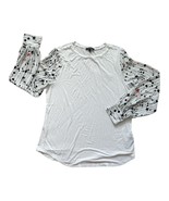 NYDJ Top Women&#39;s Size Medium White Print Long Sleeves Pullover - €11,03 EUR