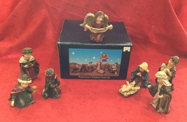 Playstone Children Nativity Set w/Eight Handpainted Children Figures 200... - $18.80