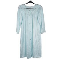 Gilead VTG Robe Womens S Nylon Buttons Long Sleeve Lace Pockets USA - £20.04 GBP