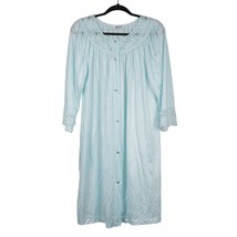 Gilead VTG Robe Womens S Nylon Buttons Long Sleeve Lace Pockets USA - £19.62 GBP