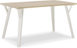 Signature Design By Ashley Grannen Modern Rectangular Dining Room Table, White &amp; - £213.77 GBP