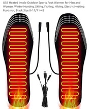 ●Heated Insoles, USB Heated Shoes Outdoor Sports Feet Warmer for Men and... - $17.70