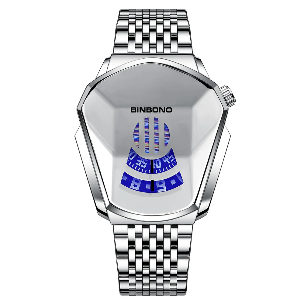 Binbond Top   Trend Cool Men&#39;s Wrist Watch Stainless Steel Technology Fashion Wa - £81.15 GBP