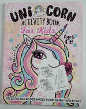 Unicorn Activity Book for Kids NEW Ages 4-8 Fantasy Girl Fun Activity Coloring - £7.20 GBP