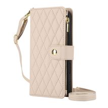 for iPhone 16E (Color: Beige) Luxury Leather Magnetic Wallet Flip Case f... - $1,065.48 MXN