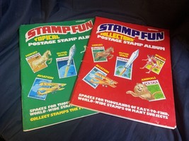 2 Hygrade Stamp Fun Collectors Postage Stamp Albums 1979 &amp; 1982 - $18.95