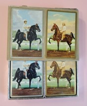 Vintage 2 Full Decks Congress Playing Cards Art Allen Brewer Jr Horse Boy Girl - £14.24 GBP