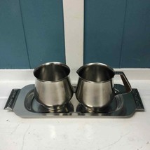 Vintage International Decorator Stainless 18-8 Tray, Creamer &amp; Sugar Bow... - £32.35 GBP