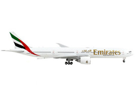 Boeing 777-300ER Commercial Aircraft Emirates Airlines White w Striped T... - £58.55 GBP