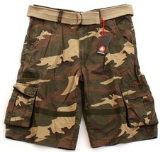 Airwalk Green Camouflage Ripstop Cotton Cargo Shorts with Belt Men&#39;s NWT - £51.06 GBP