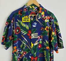 Men&#39;s Box Office Island Hawaiian Shirt Billiards Poolhall Multi-Color Size L - £23.31 GBP