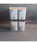 2 Sylvania 20885 Compact Fluorescent Bulbs 4 Pin Triple Tube 3500K, 32W - £12.48 GBP