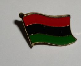 Afro American Wavy Flag Enamel Tie Tack Lapel Pin African Unity Pan-Afri... - $4.99