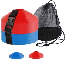 60Pcs Soccer Cones With Strap Carry Bag Agility Disc Cones Soccer Training Cones - £31.96 GBP
